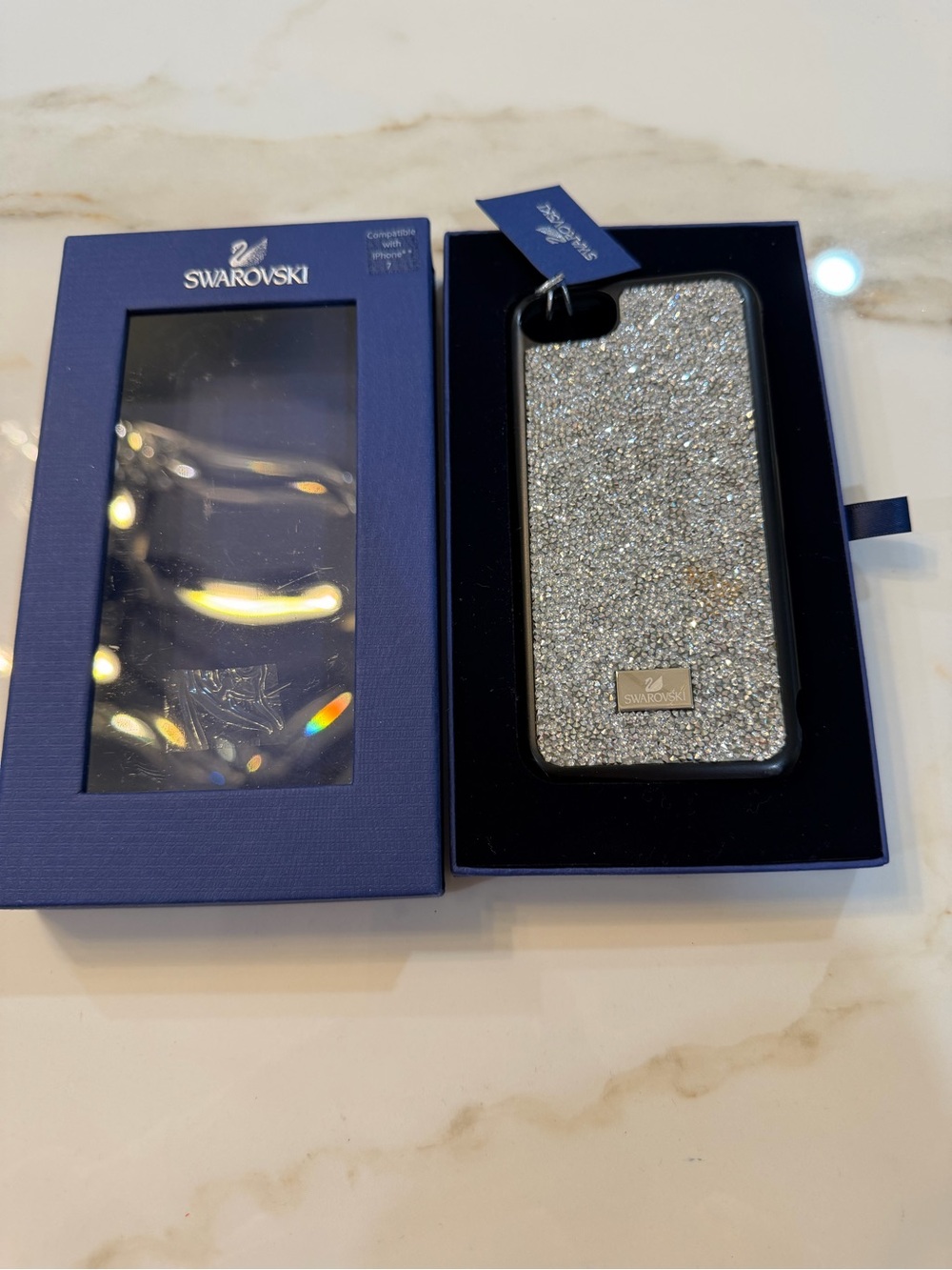Swarovski Silver Crystal Embellished Phone Case - Picture 6 of 6